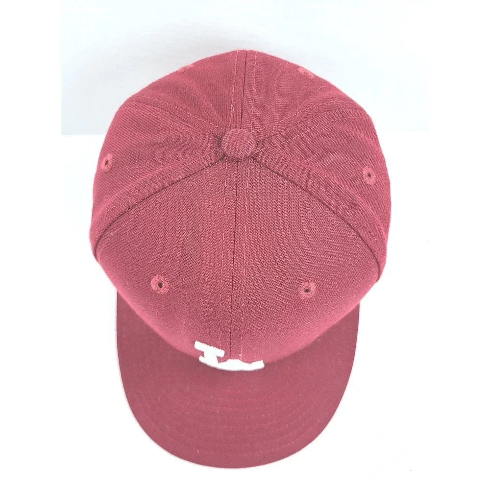 New Era 59FIFTY Los Angeles Dodgers Fitted Hat Size 7‎ Red Cap Baseball Team MLB